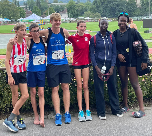 Image Championnats suisses U16/U18 à Riehen/BS - 27.08.22 (Jolan, Jonas, Thomas, Elora, Greta et Grâce)