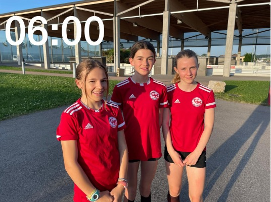 Image Arwenn, Elora et Lucie au morning Run à Avenches